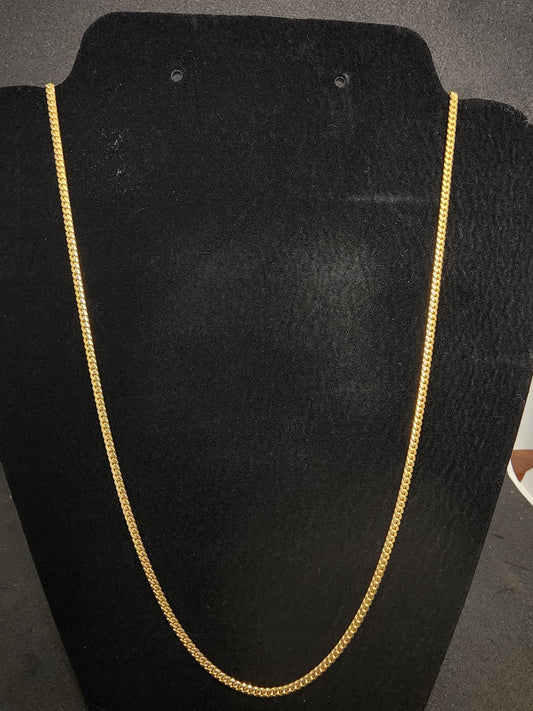 Miami Cuban Necklace - 10k Solid Yellow Gold - 22in -  2.5mm